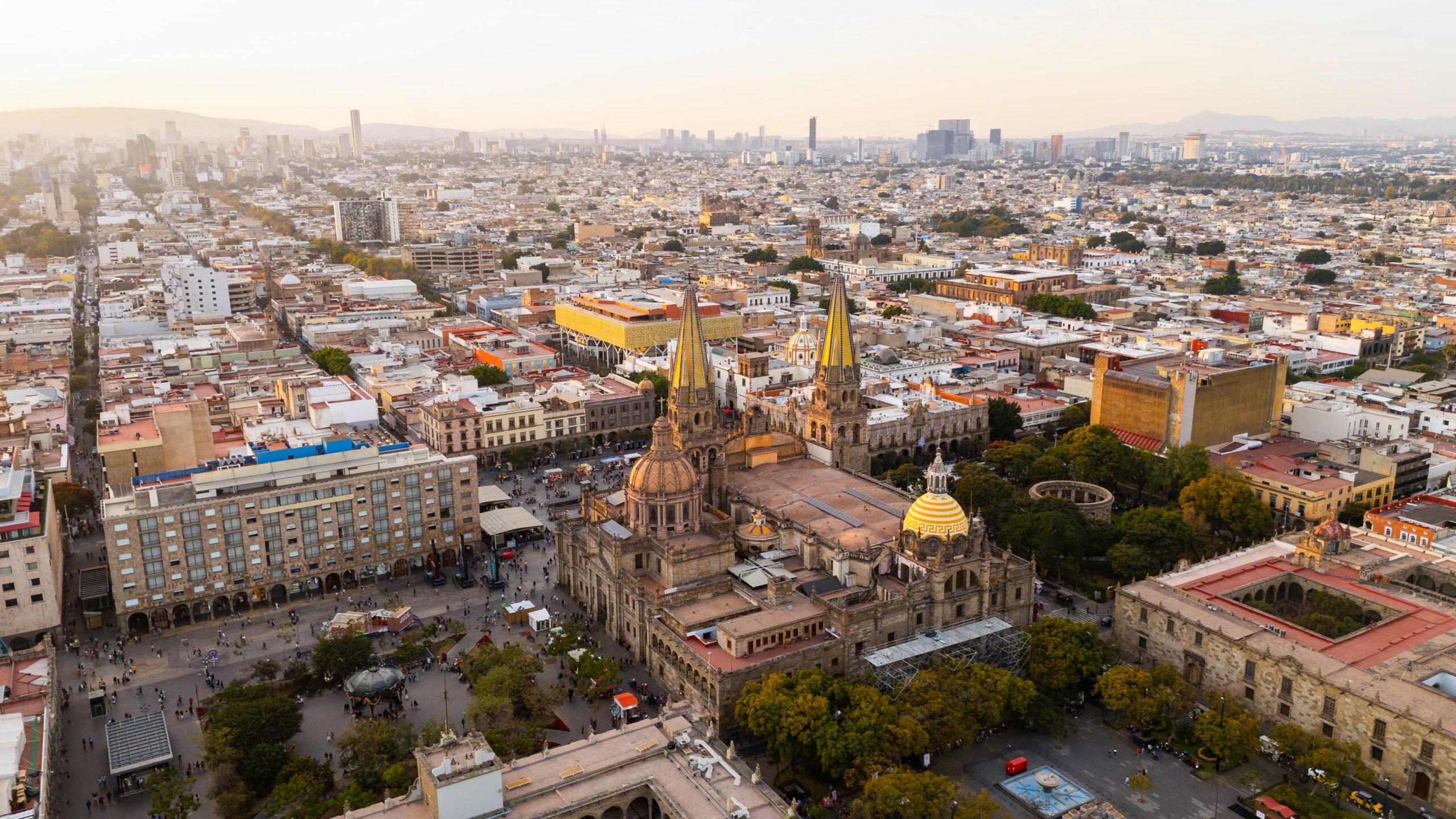 Vista panorámica del centro histórico de Guadalajara, Jalisco.